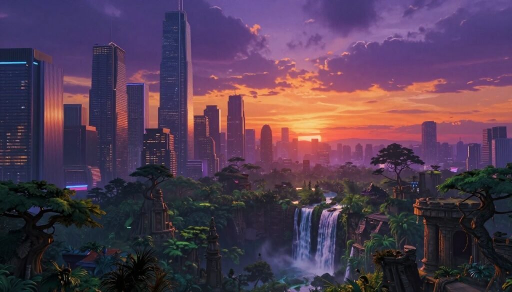 Digital Matte Painting techniques for immersive environments