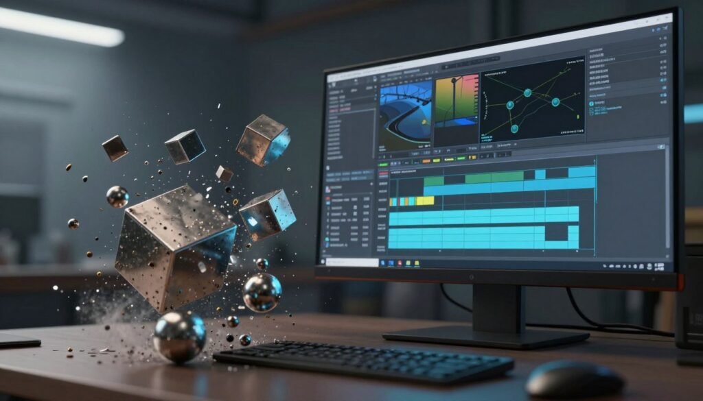 Rigid body dynamics in VFX animations