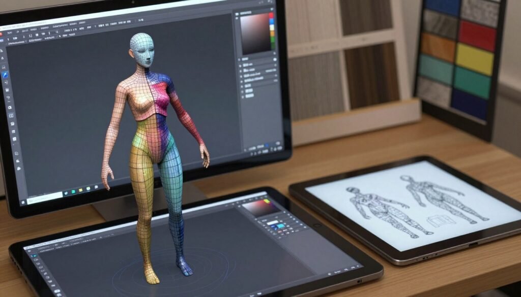 UV mapping in 3D modeling