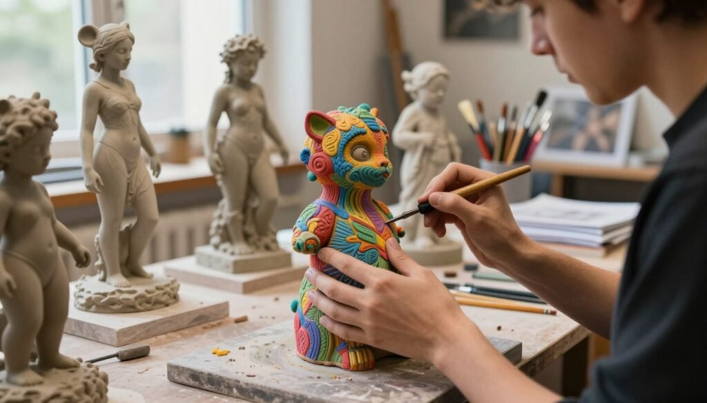 texturing in 3D sculptures