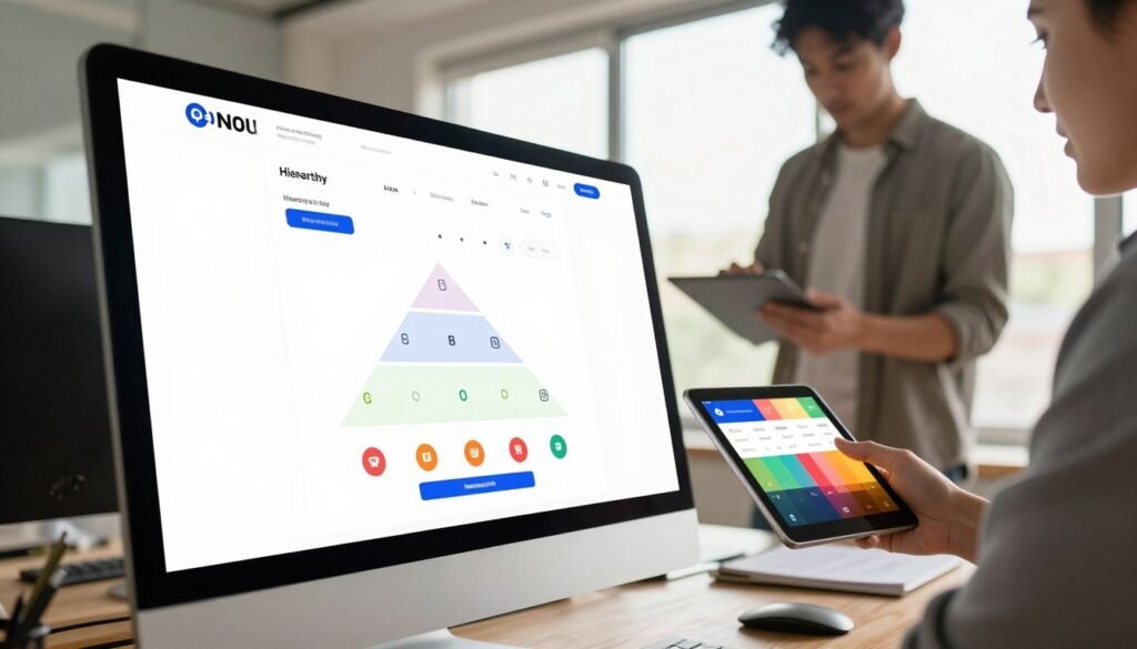 visual hierarchy in interface design