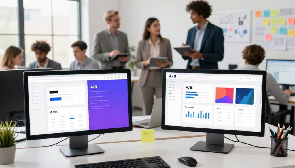 A/B testing in UI/UX design